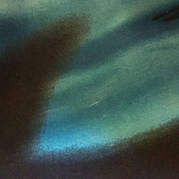 Free With 25$ Purchase Blue Painterly Abstract Floral Cowl Neck Sleevele… - Picture 7 of 13